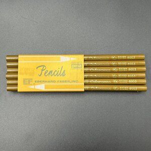 Vintage Eberhard Faber Colorama 12 Pack Colored Pencils Brown Ochre 8053 NOS